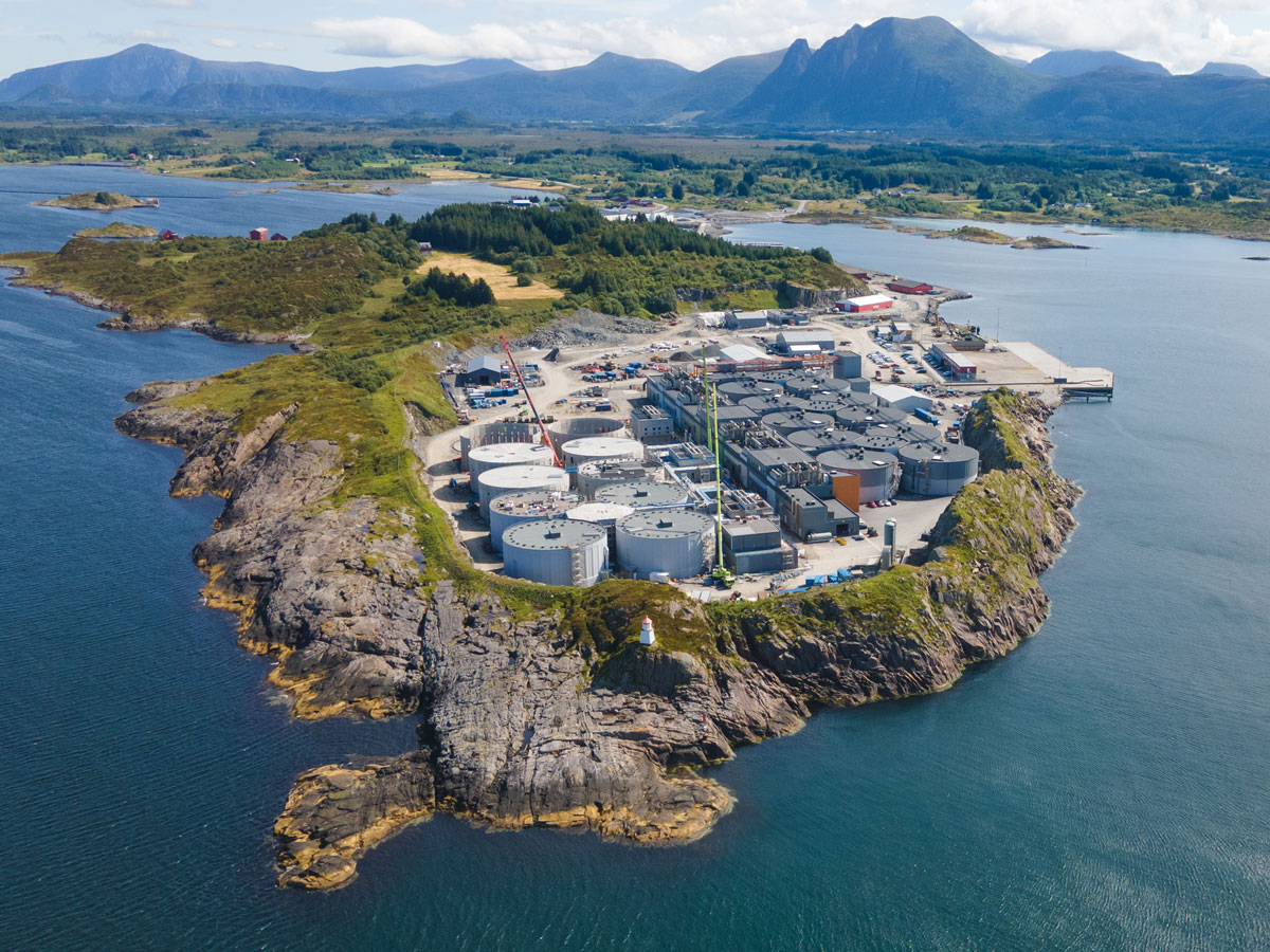 Drone photo of Salmon Evolution at Indre Harøy, July 2025. Photo